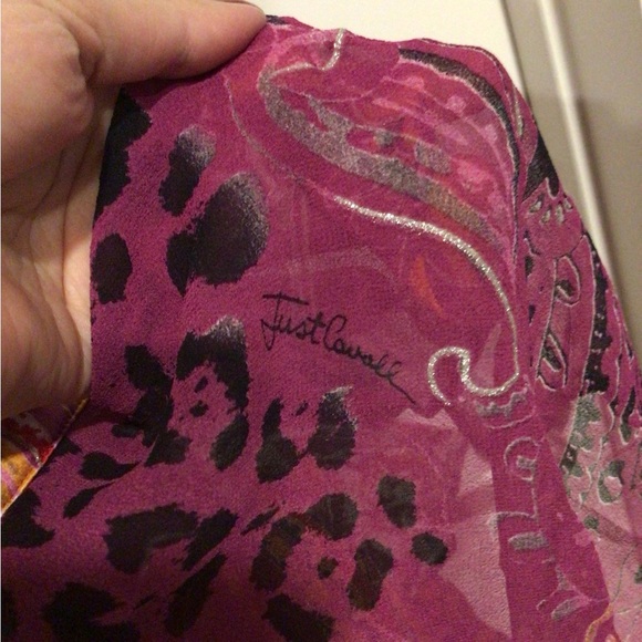 Roberto Cavalli Y2K Asymmetrical Paisley/Animal Print Skirt - Picture 4 of 8